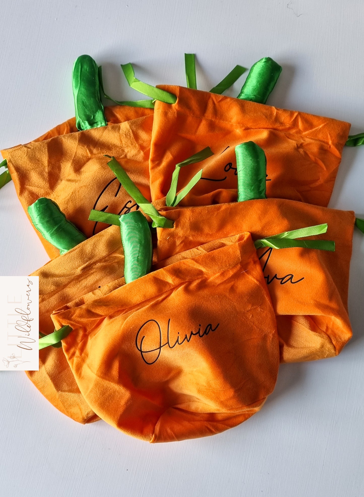 Halloween Pumpkin Velvet Bag