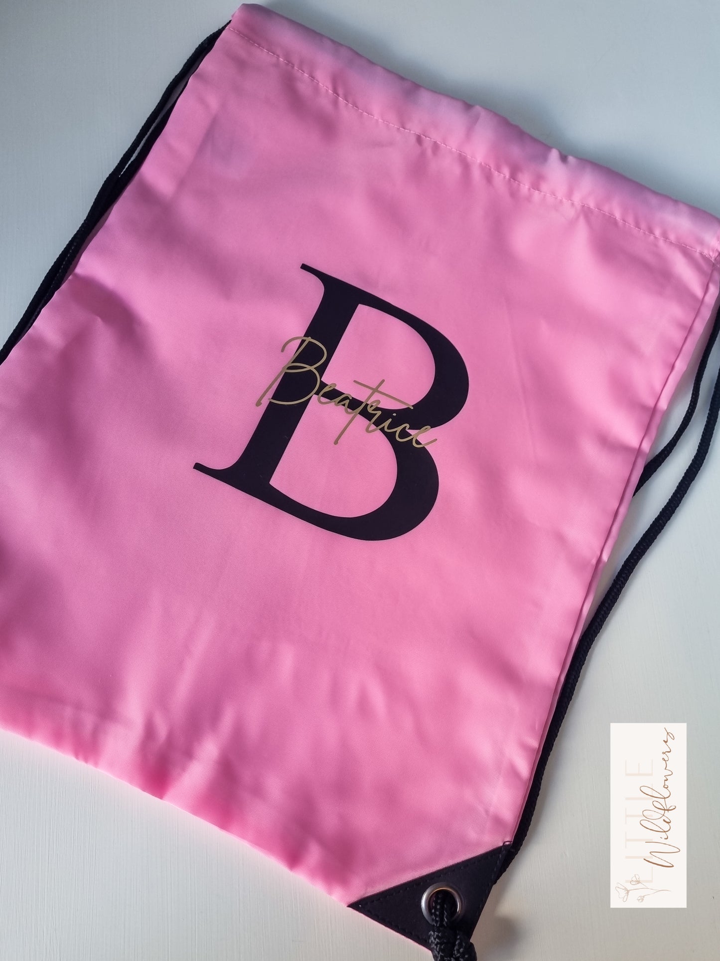 Personalised Initial Drawstring Bag