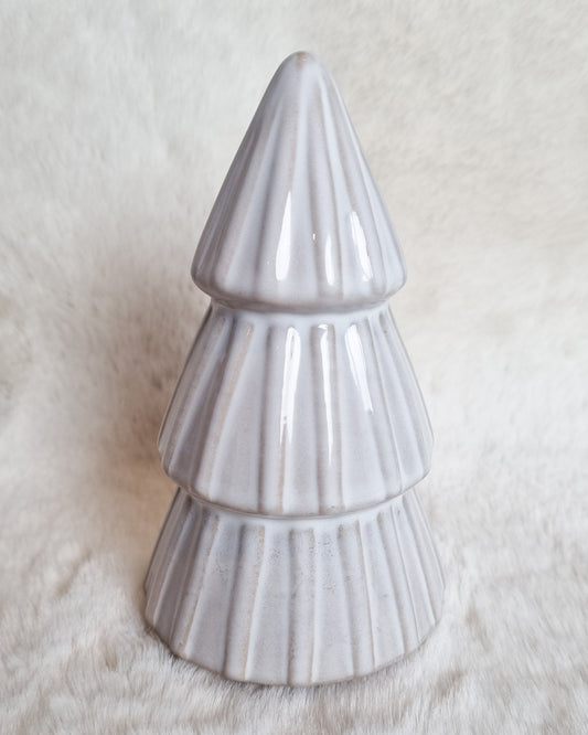 White Reactive Glaze Tree Ornament