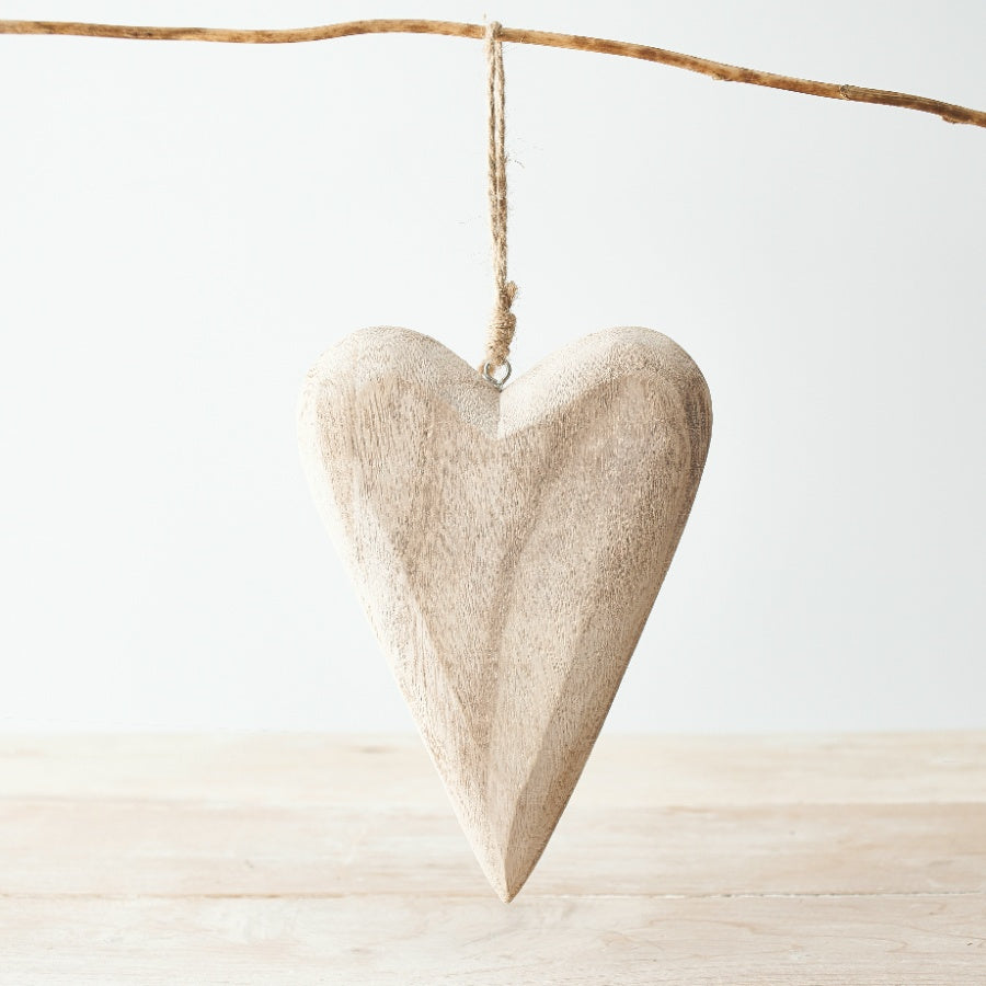 Wooden Hanging Heart