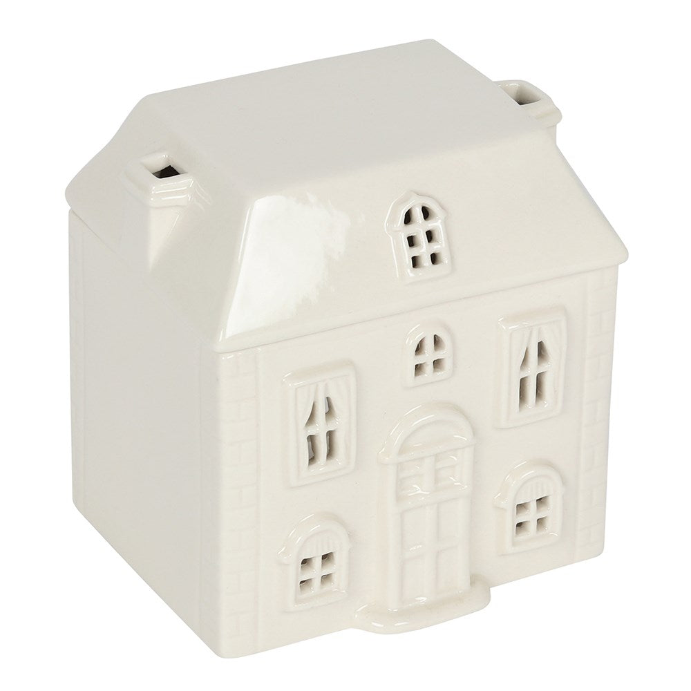 White Ceramic House Wax Melt Burner